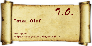 Tatay Olaf névjegykártya